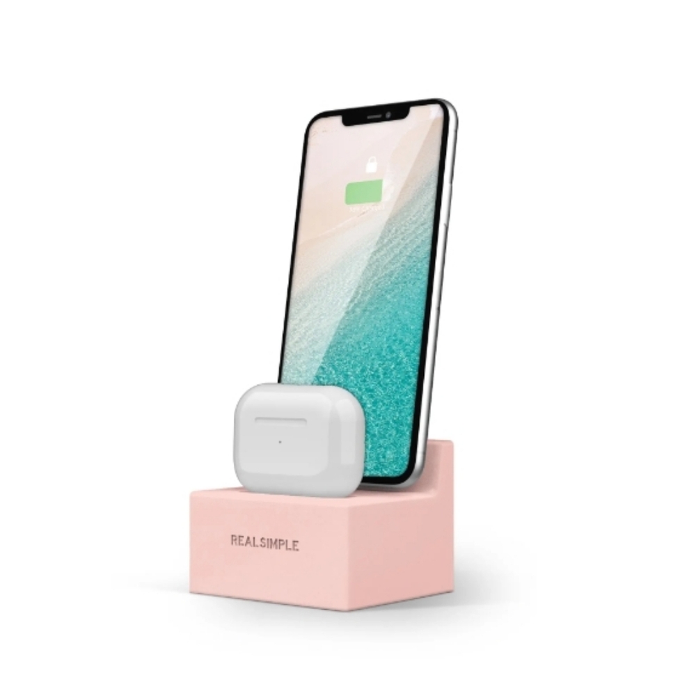 Argento SC Real Simple 2-in-1 Silicone Charging Station In Grapefruit